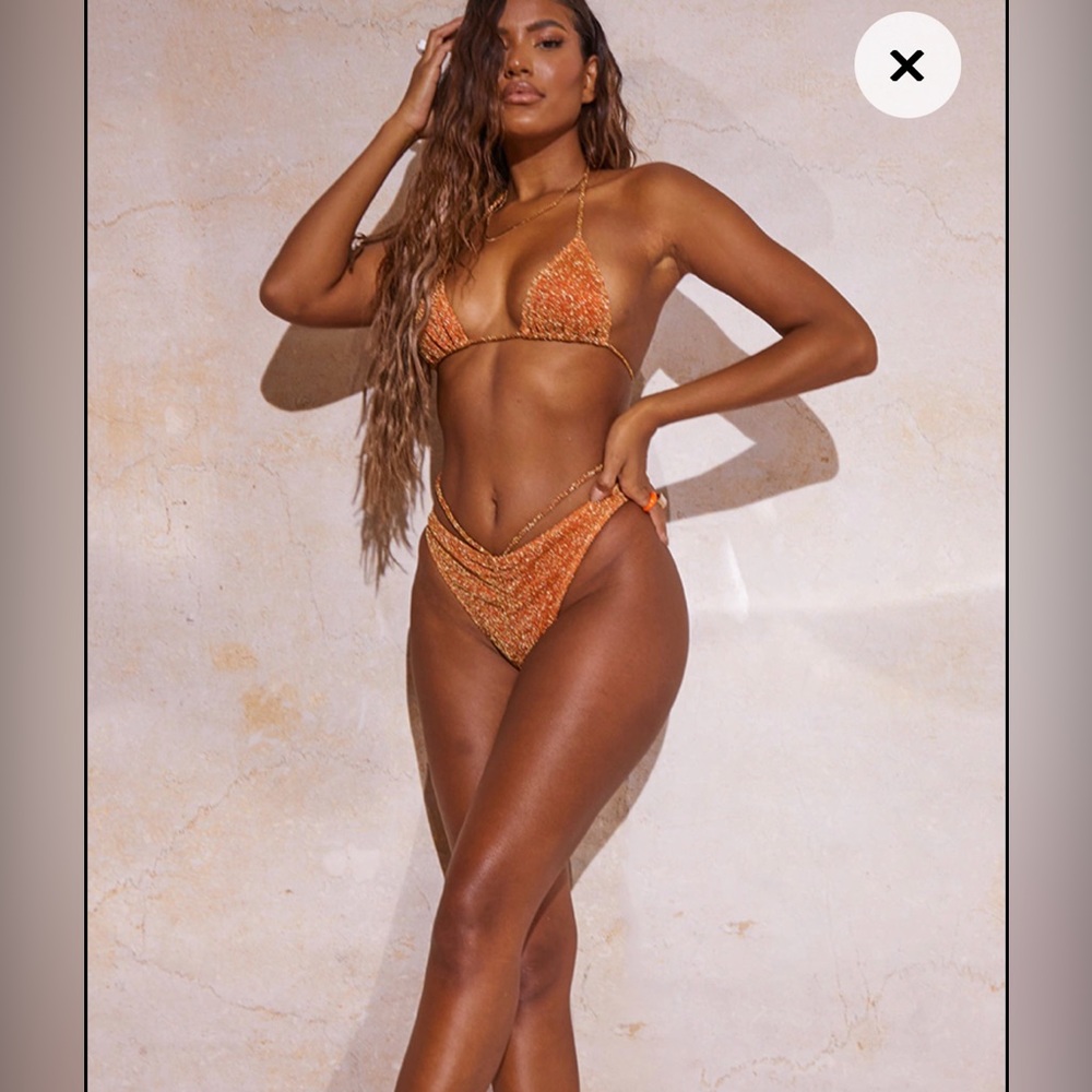 Orange glitter bikini